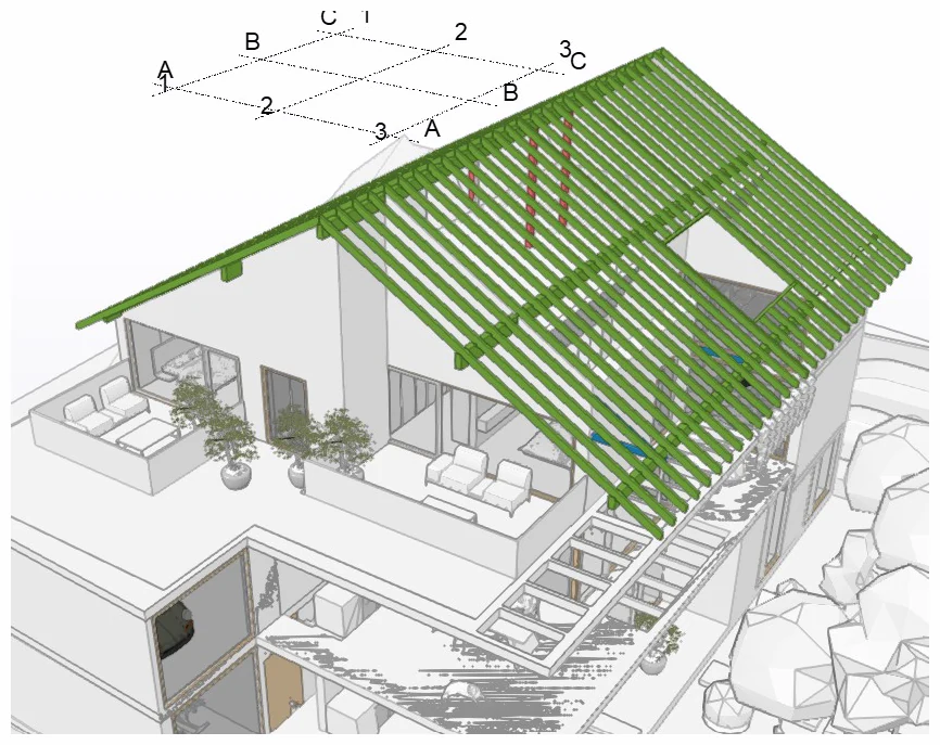 Holzdachstuhl Lörrach-Hauingen — Abbildung 2